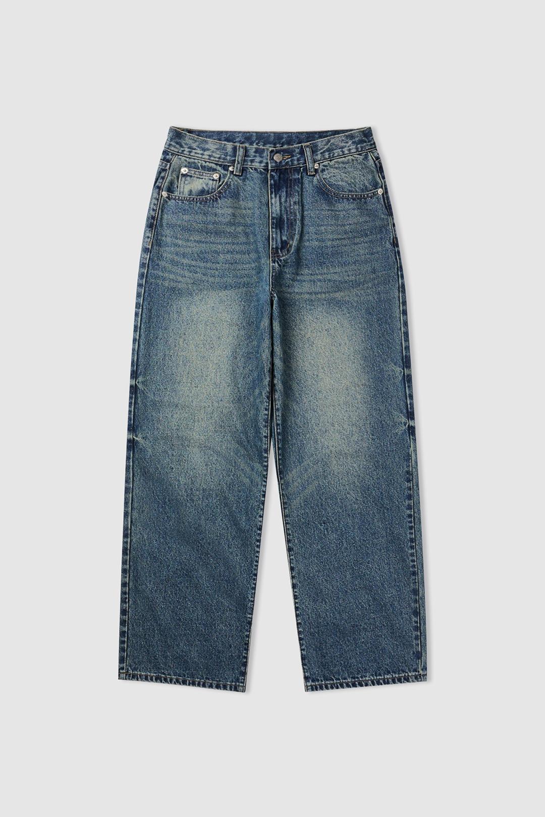Domingo Wide Denim Pants (Medium Blue)