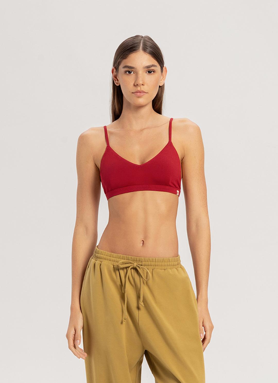 One-tone bra top_Rythmic Red