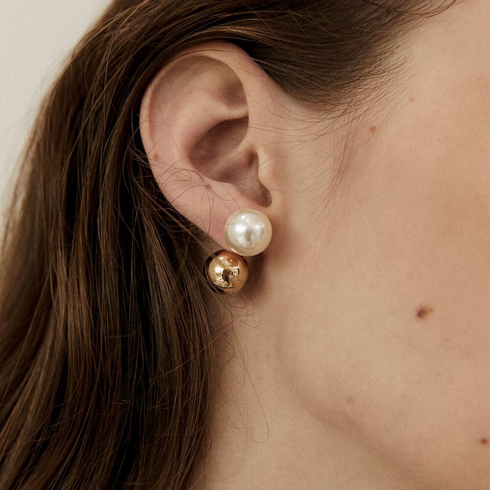 one ball earring - gold