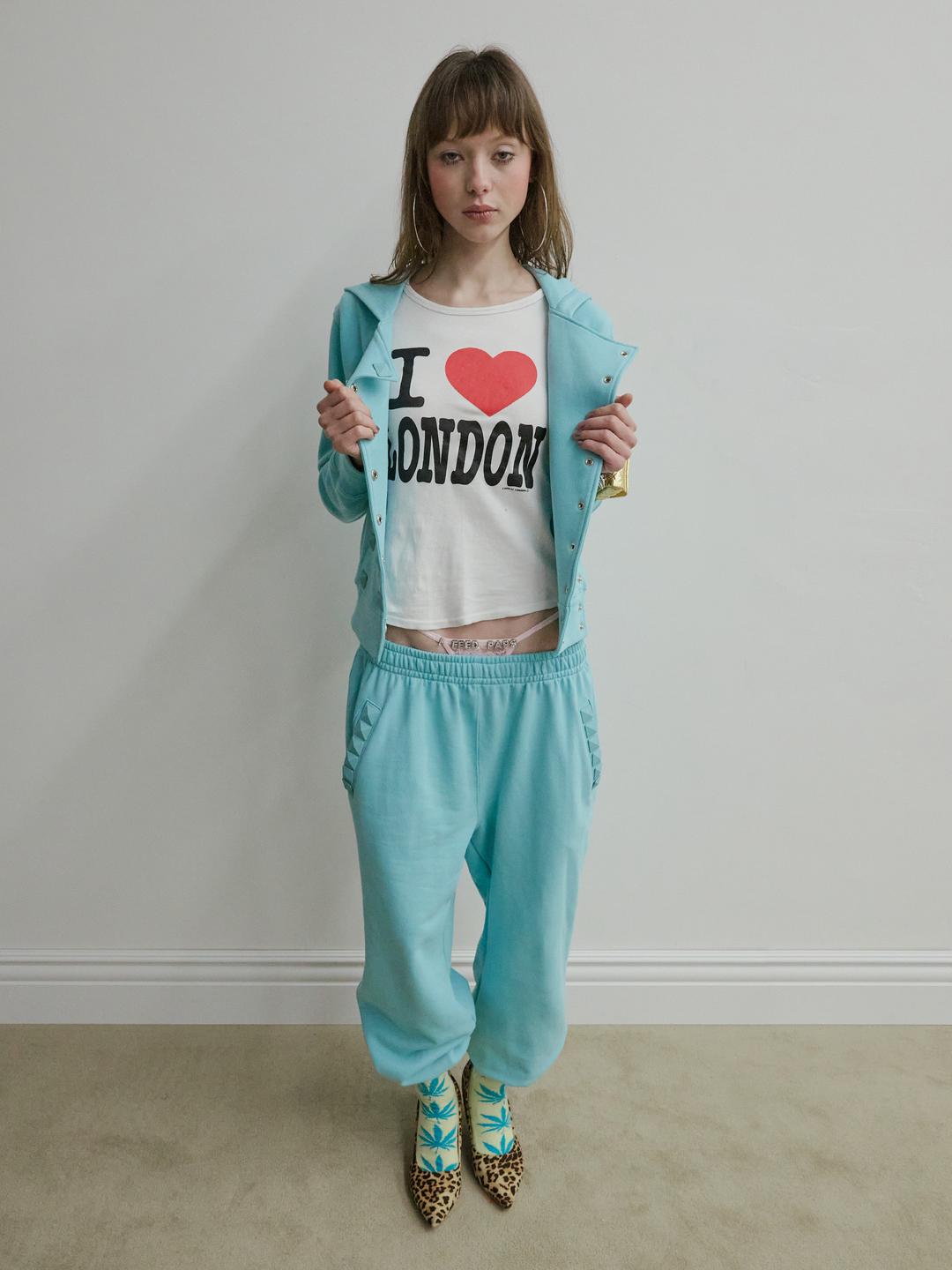 Napoleon Stud Sweatpants Acid Blue
