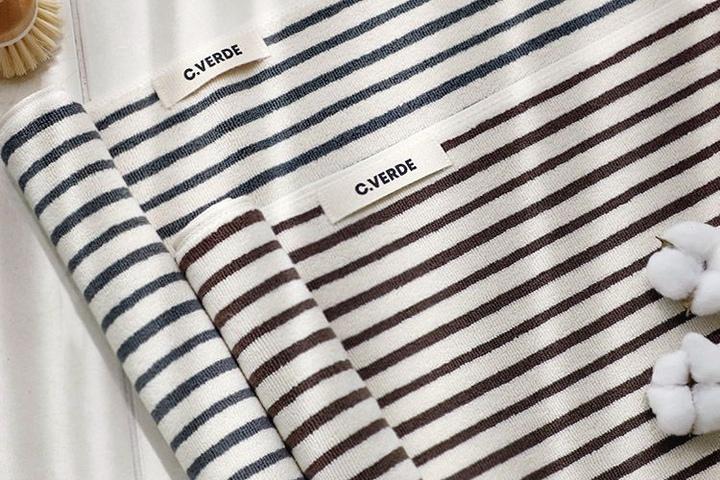 런던 스트라이프 선염 코마사 타월발매트 2color