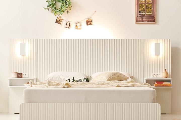 디오 수납형 LED 슈퍼싱글 호텔 침대 프레임 SS/Q