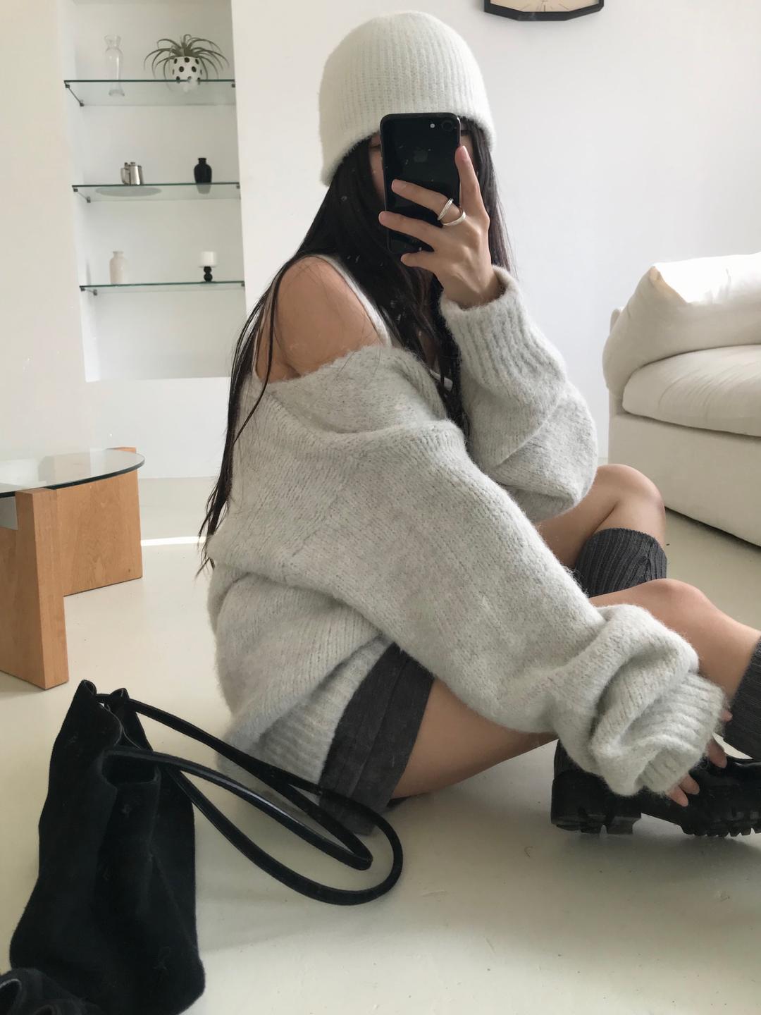 loose fit layered knit (2colors)