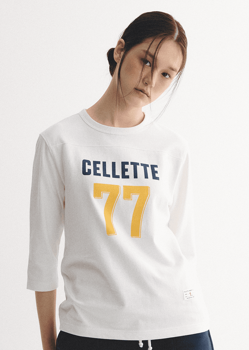 No.77 Football Tee [Cream]