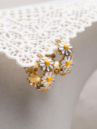 [제작특가무배] 데이지 미니 원터치 써지컬스틸 링귀걸이