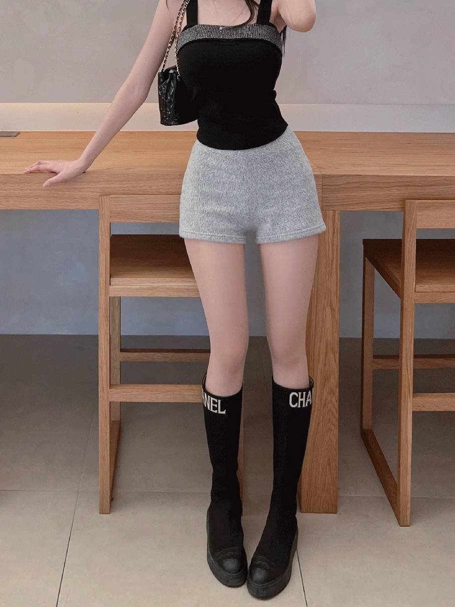 베이글 모헤어 숏팬츠