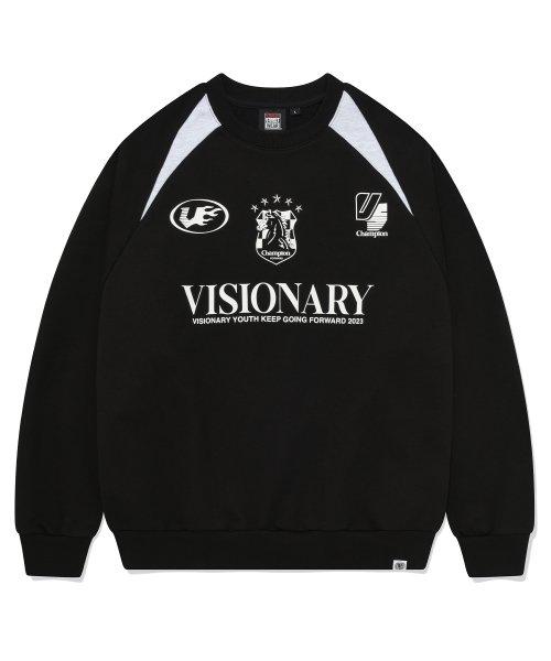 비전스트릿웨어(VISION STREETWEAR)  VSW V-1 Team Crewneck Black - 사이즈 & 후기 | 무신사
