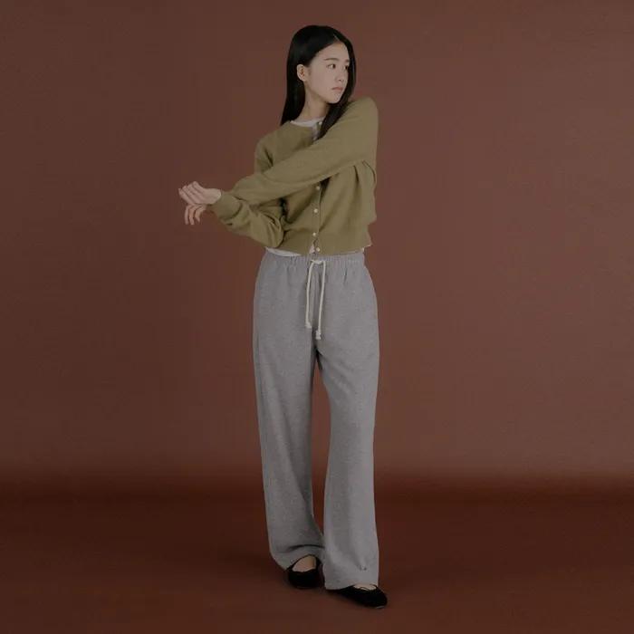 Terry Jogger Pants_Melange Gray