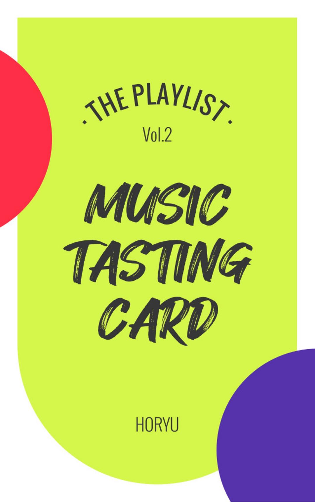 MUSIC TASTING CARD (THE PLAYLIST Vol.2) / HORYU