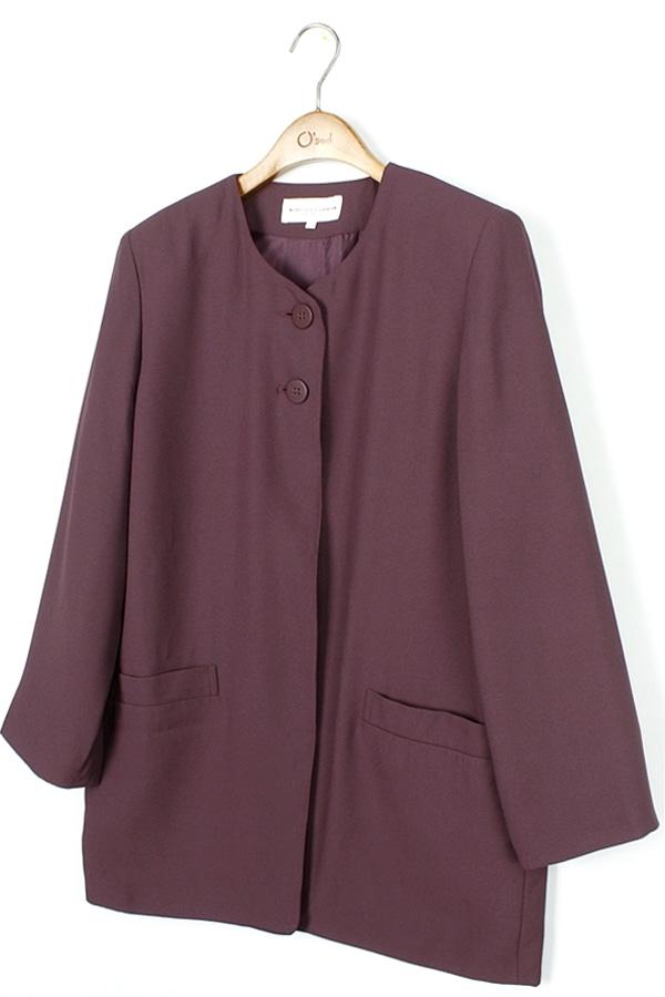 PROSS ELEGANCE 투 버튼 라운드 롱 자켓 WOMAN_L