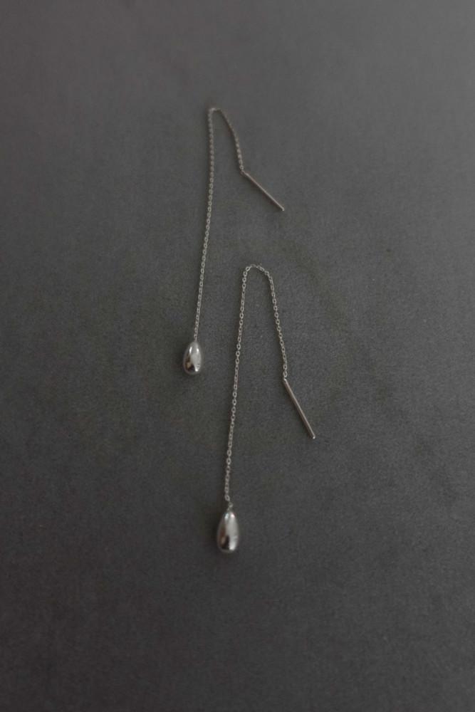24SU 롱 드롭 이어링/ Silver925