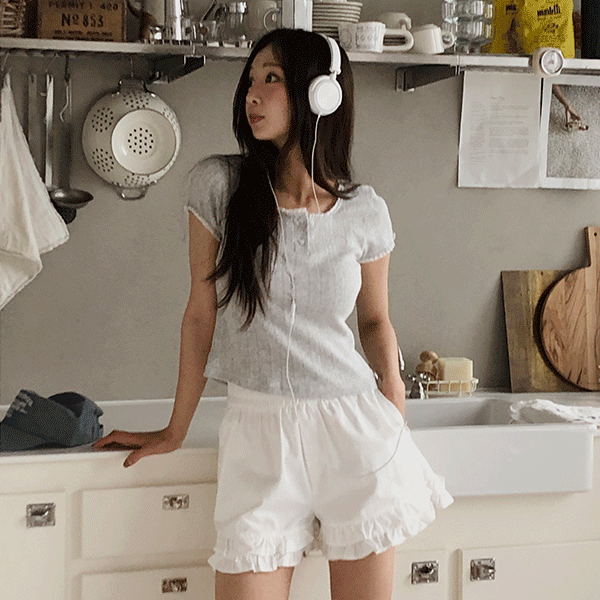 바닐라민트 메르빌 펀칭레이스 반팔티