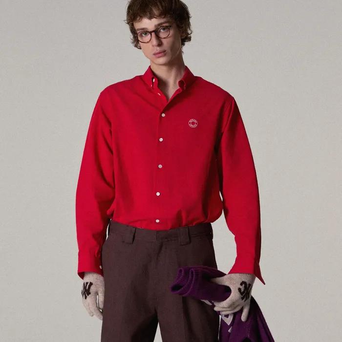 LOGO OXFORD SHIRT RED