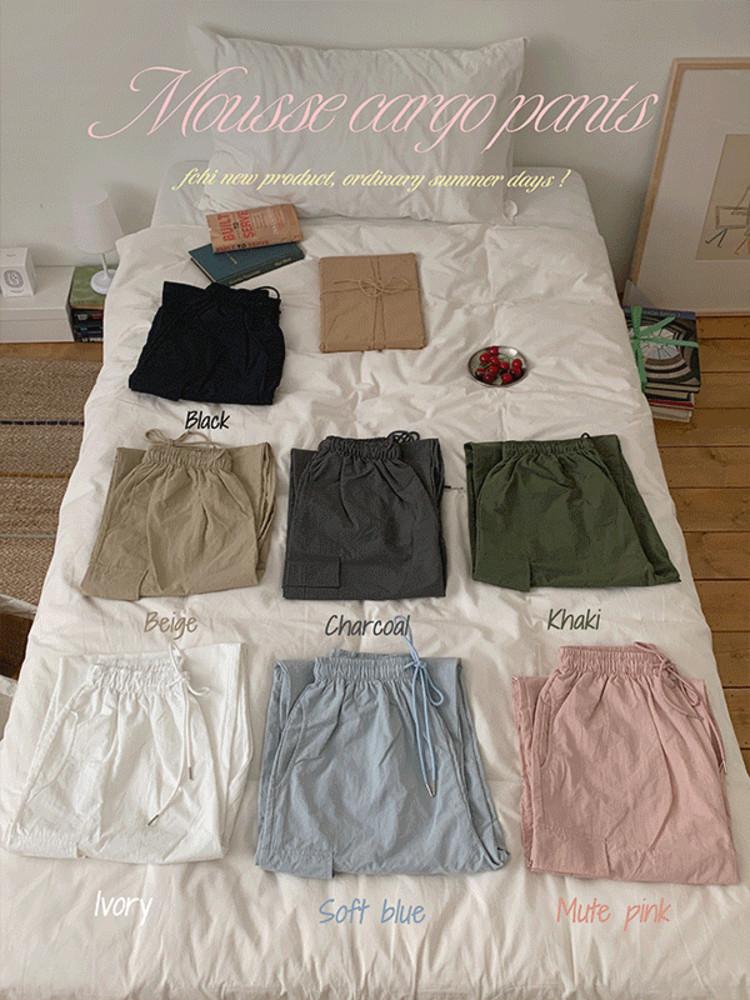 [✨👀인생카고/2만장돌파][MADE]무스 카고 나일론 투웨이 조거 밴딩 와이드 여름 썸머 트레이닝 팬츠(7color) 여행룩/페스티벌/흠뻑쇼/워터밤/장마템/블록코어코디