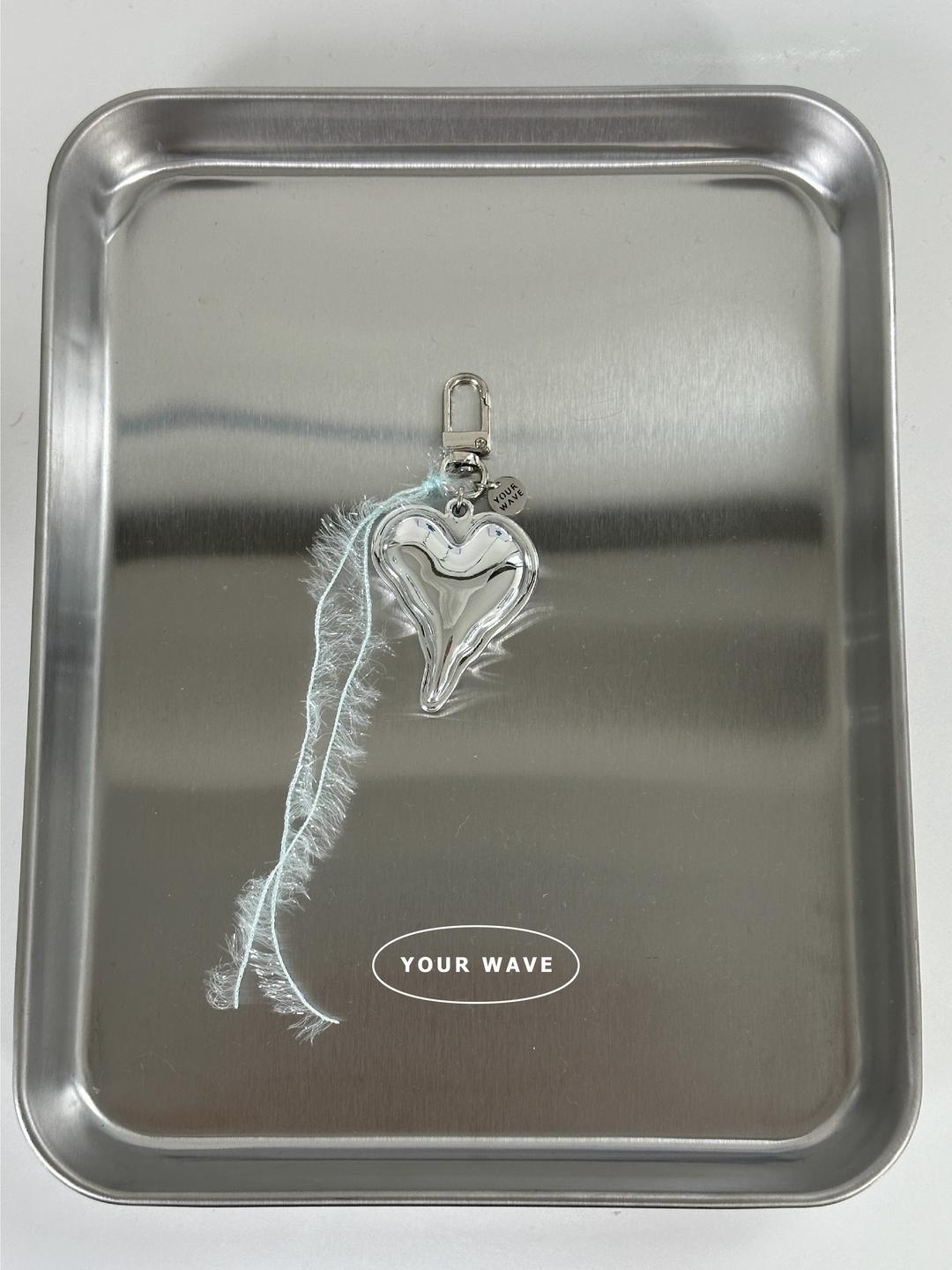 Melting heart keyring