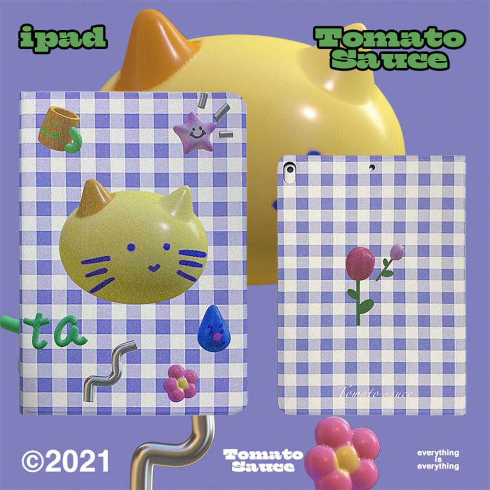 퓨어나라 TOMATOSAUCE 허당 고양이 아이패드 프로 보호커버 iPad Pro 감성케이스 액세서리