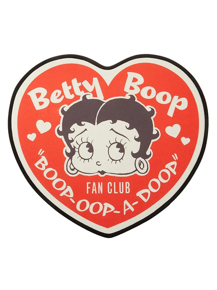 베티붑 빈티지 하트 극세사 러그_레드