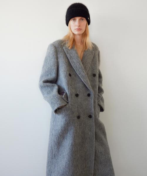 Hairy Alpaca Blended Classic Coat - Charcoal