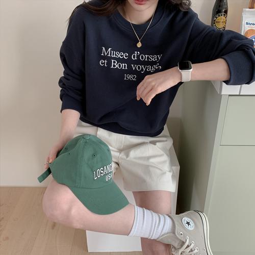 오르세이 자수 크롭맨투맨 *주문폭주!