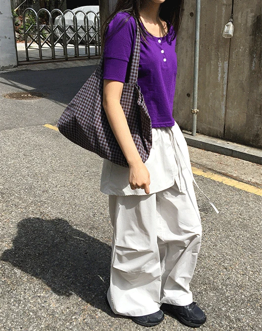 카르딘 코튼 밴딩 스커트 팬츠