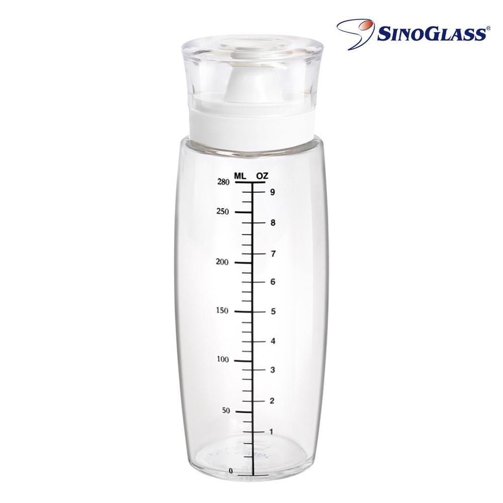 시노글라스 소스 양념 통 참 기름 오일 간장 병 뉴라운드 300ml