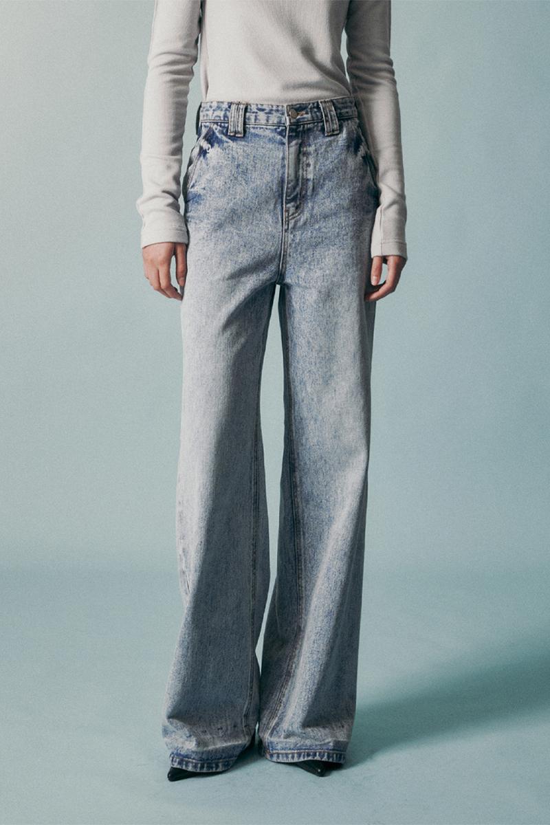 WASHED-HEM DENIM JEAN
