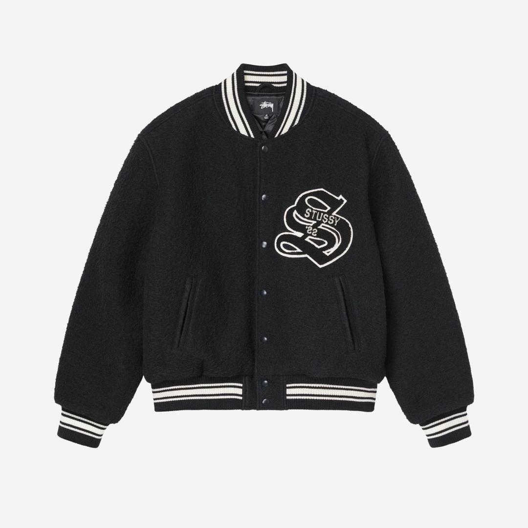 Stussy Casentino Wool Varsity Jacket Black