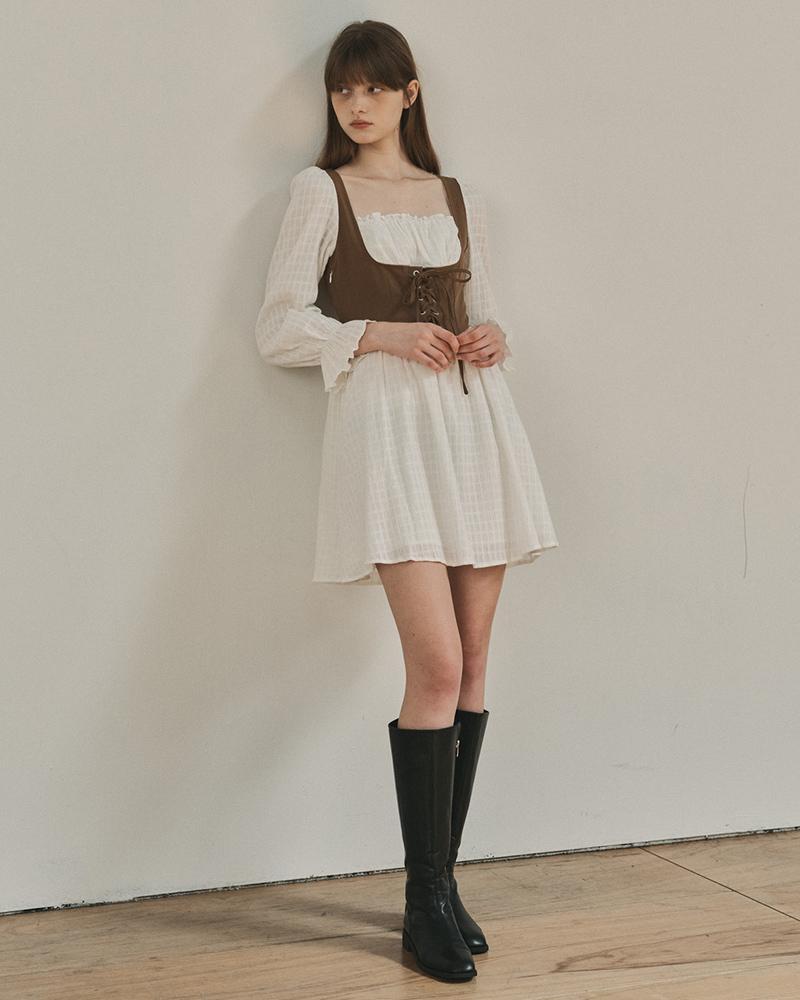 AR_Temperament fake two-piece dress