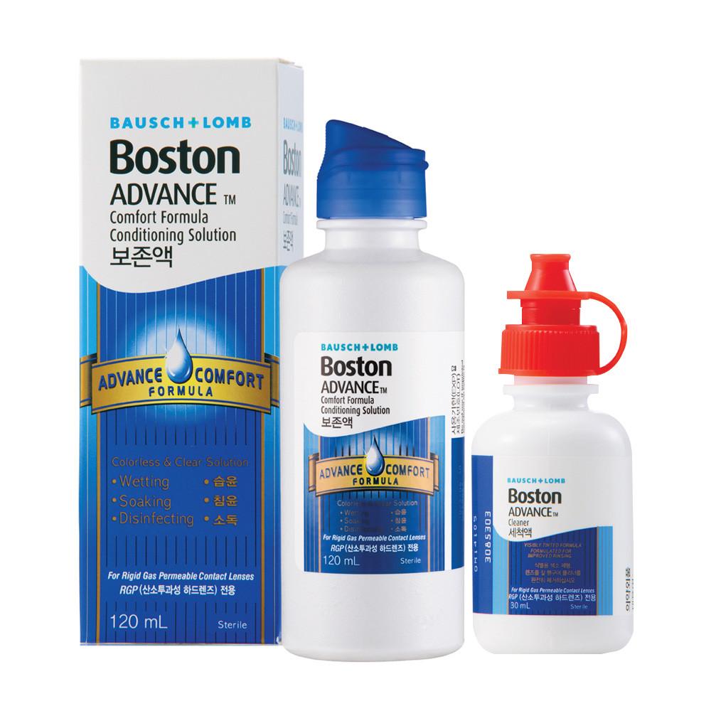 바슈롬 보스톤 어드밴스 컴포트 포뮬라 컨디셔닝 솔루션 120ml+클리너 30ml 세트 하드렌즈 드림렌즈 추석선물대첩