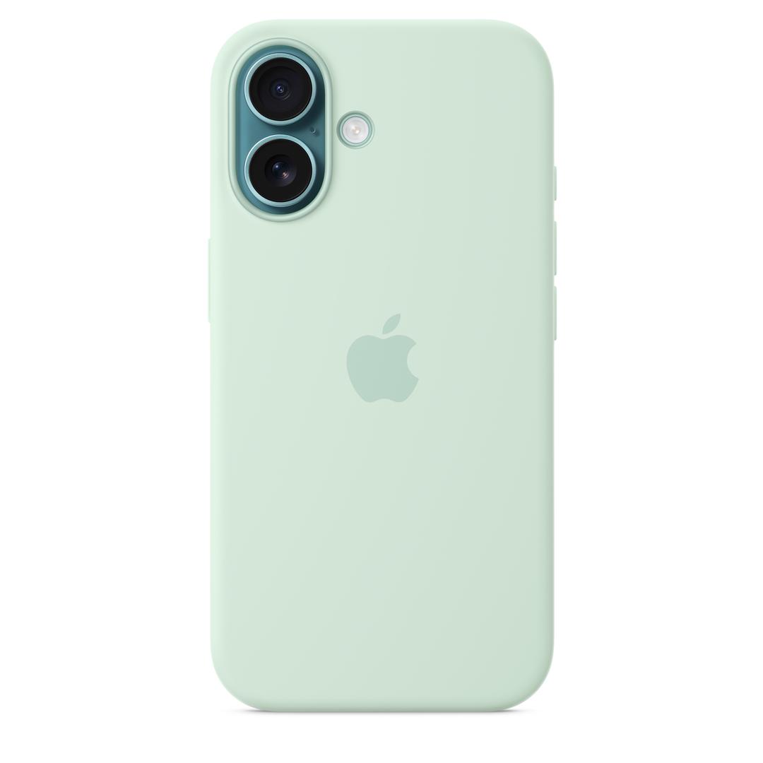 MagSafe형 iPhone 16 실리콘 케이스 – 아쿠아마린