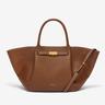 The Midi New York - Midi / tan small grain ecru stitching
