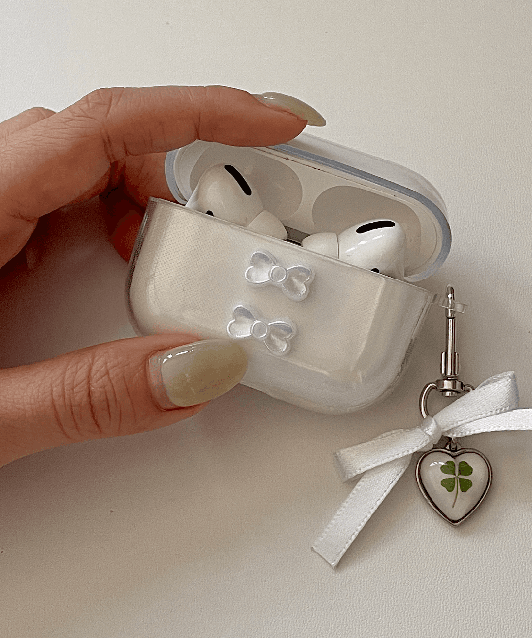 [베스트템/사장강추] 퓨어리본 에어팟 버즈 투명 케이스