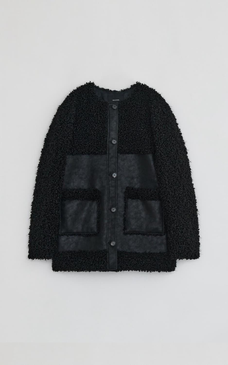 다이애그널 무스탕 퍼 (거의새상품) | 후루츠패밀리