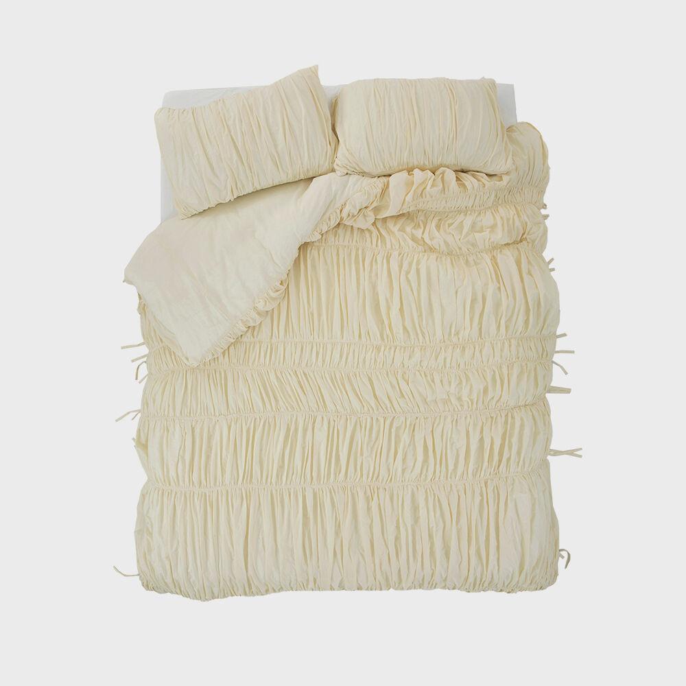 big waves duvet cover - ivory