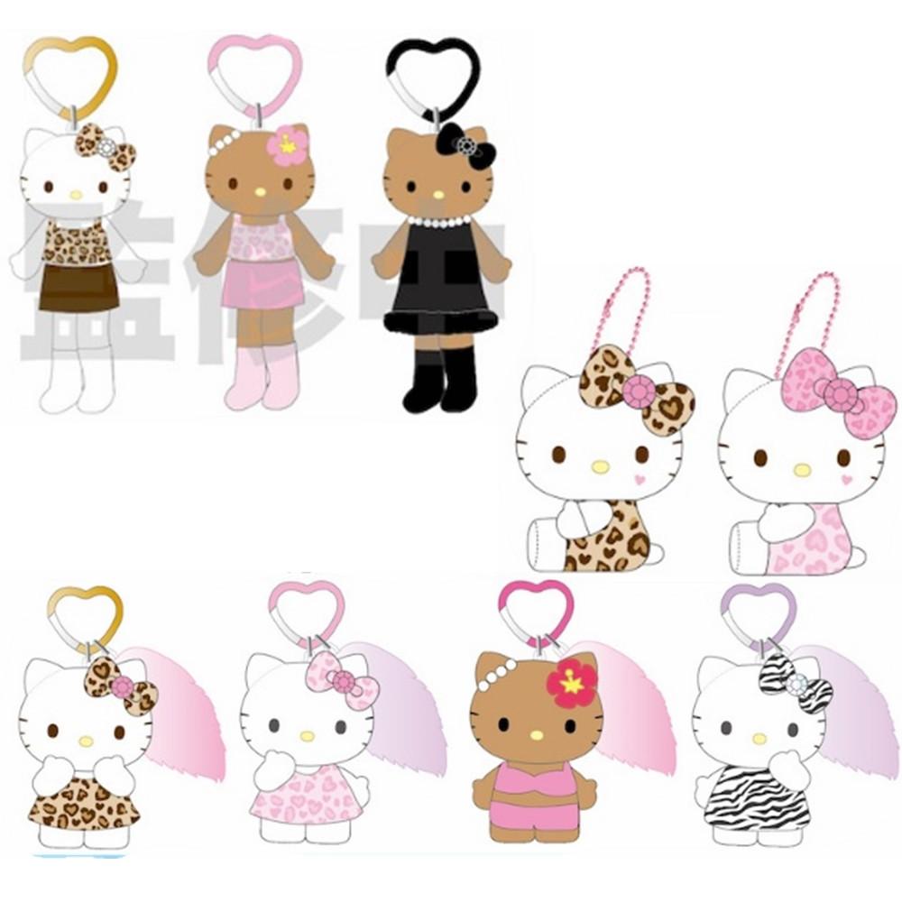 [NO508] 산리오 헬로키티 90s 갸루 시리즈 마스코트 키링 드레스업 태닝 썬탠