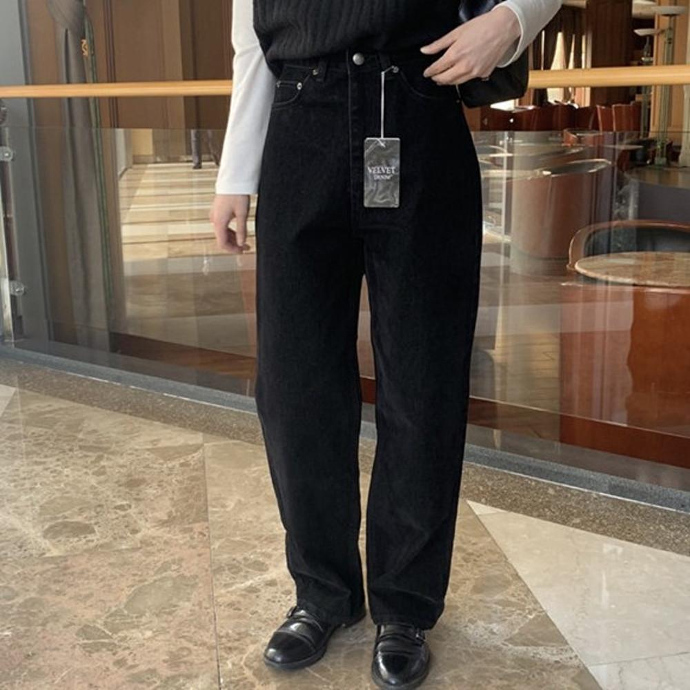 드온도 24fw 뉴 베뉴 벨벳 데님 팬츠 deondo