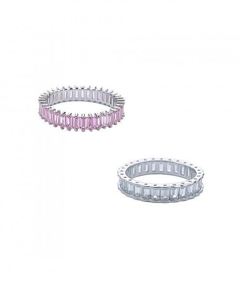 스퀘어 큐빅 테니스 반지