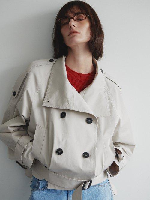 Cropped Double-breasted Trench Jacket SW4SR601-90