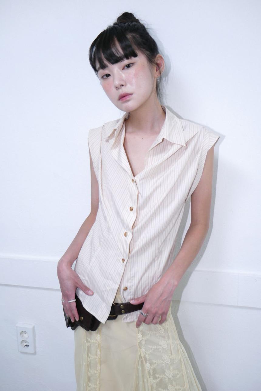 blanche stripe shirt (2color)