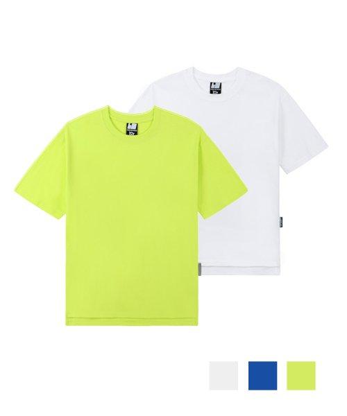 무지 레이어드 오버핏 반팔티 (3color) / BM190412