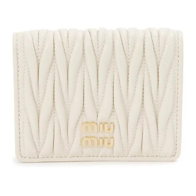 [MIU MIU] 24FW 금장 마틀라세 코인 반지갑 5MV204 2FPP F0009