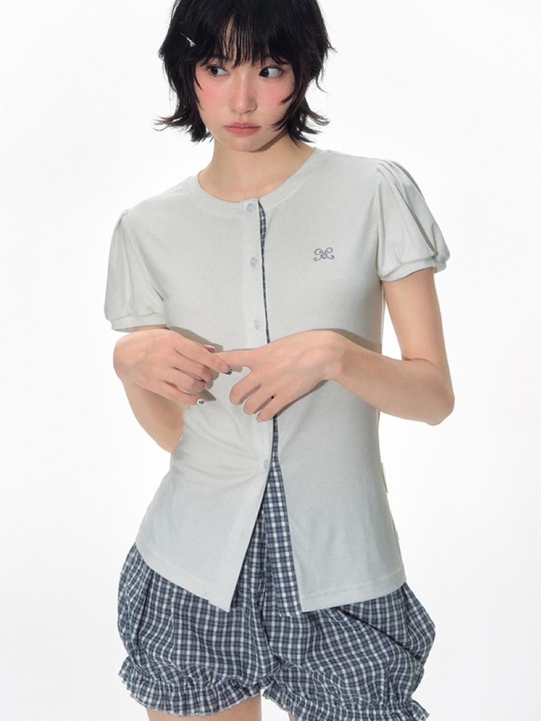 TAKEANAP Sunday Picnic Puff Top & Blueberry Tart Ruffle Skirt
