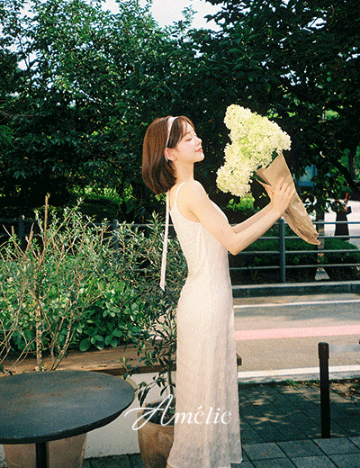 밀크코코아 Amelie line.mood lace maxi dress