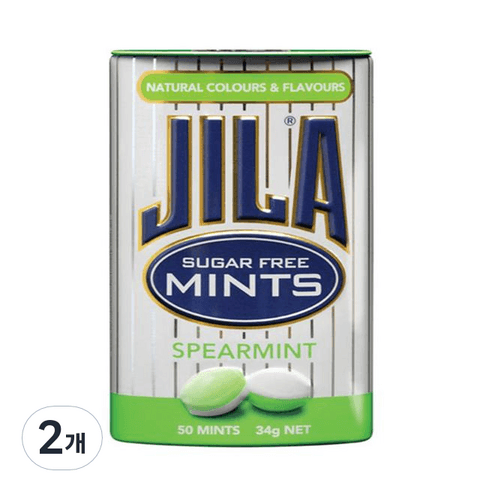 JILA 스피아민트 캔디, 34g, 2개 - 일반하드캔디 | 쿠팡
