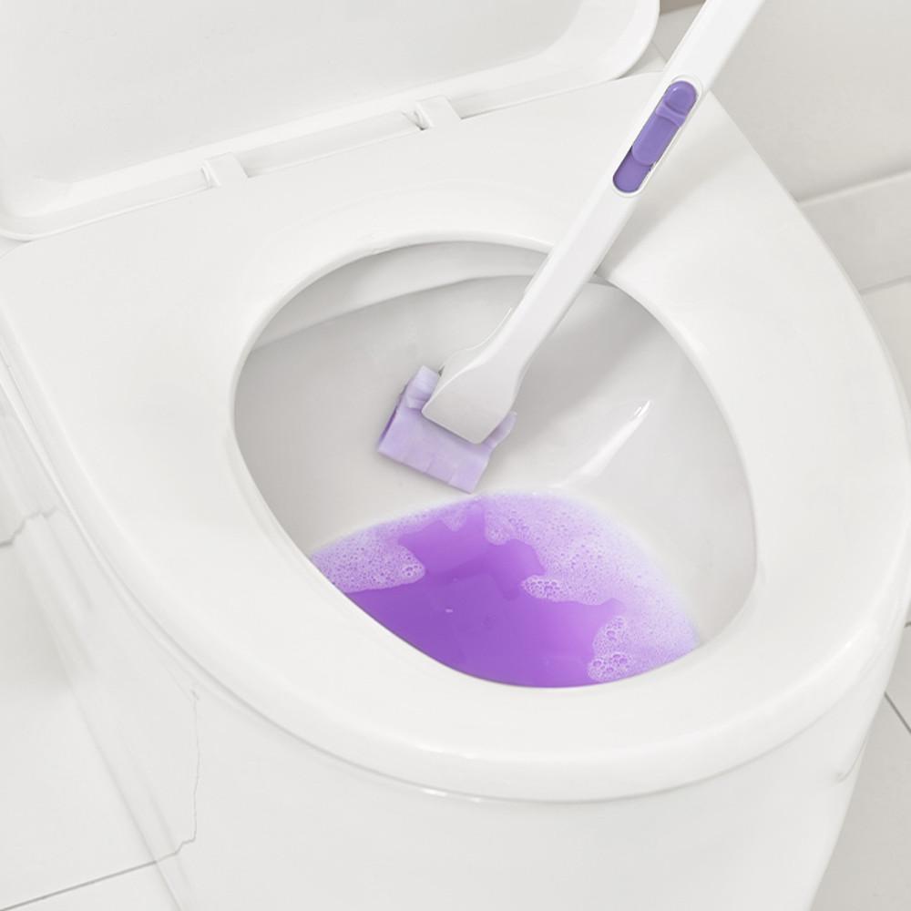 오늘습관 변기클리너 핸들+리필 12개입 욕실청소 화장실 변기솔 스틱