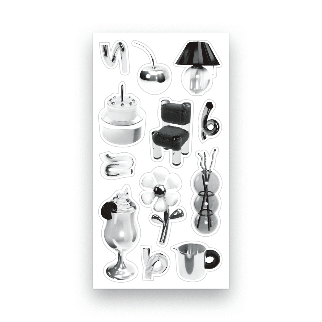 Silver Object sticker