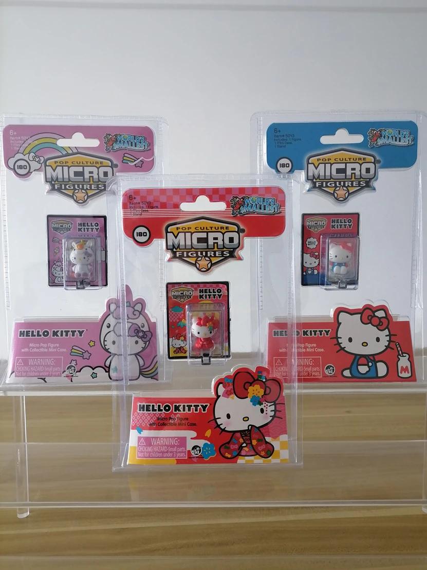 산리오 헬로 키티 마이크로 팝 피규어, 수집용 미니 케이스 포함, 귀여운 아기 기모노 인형 장난감, 여아 남아 생일 선물