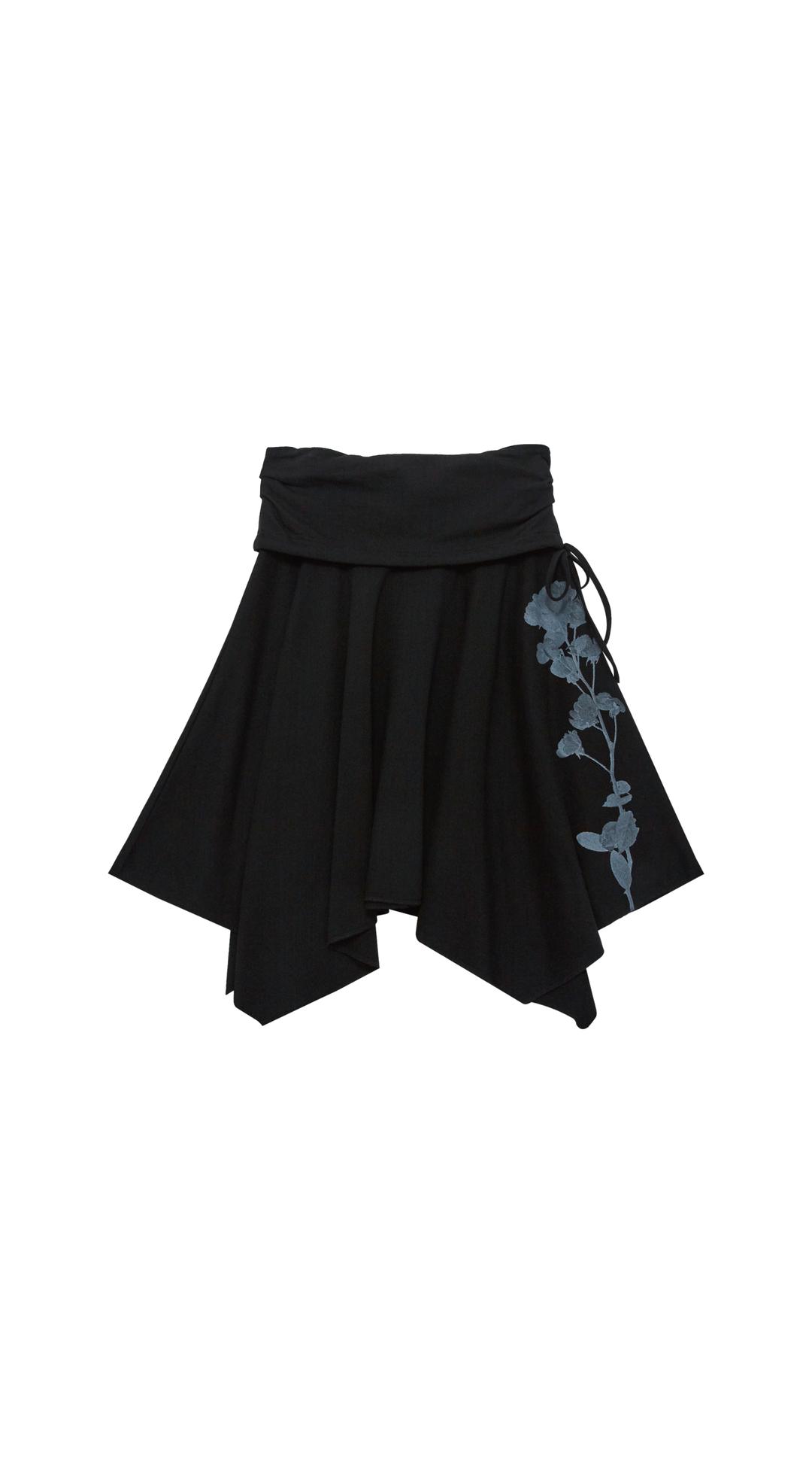 Angela Rose Unbalanced Skirt (Black)