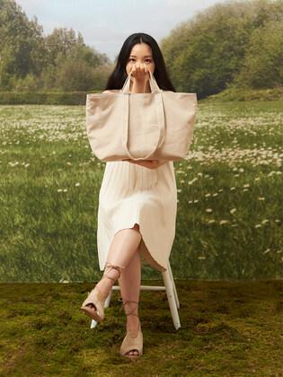 Reversible stitch bag_Beige