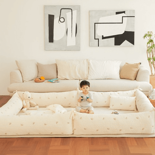 아기침대가드 모데즈 누빔 범퍼쿠션 (솜포함) (디자인선택)